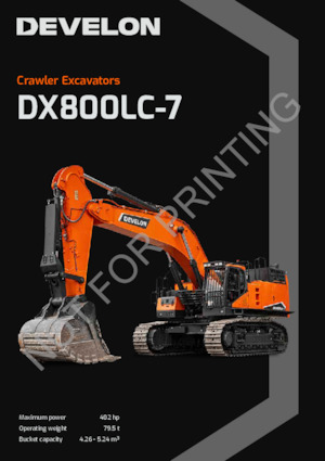 Excavatrice sur chenilles Develon DX800LC-7 