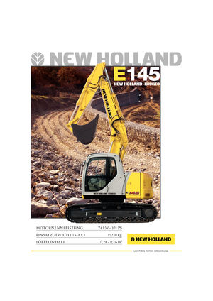 Excavatrice sur chenilles New Holland E 145