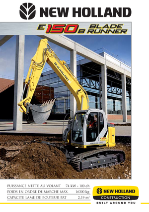 Excavatrice sur chenilles New Holland E 150 B Blade Runner