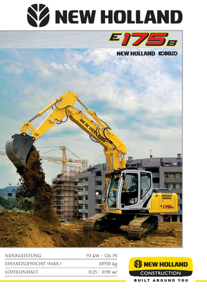 Excavatrice sur chenilles New Holland E 175 B