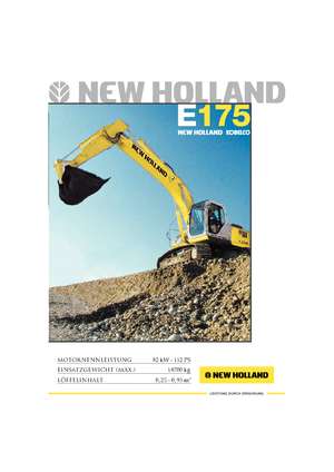 Excavatrice sur chenilles New Holland E 175