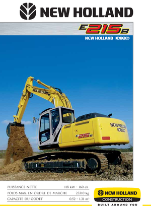 Excavatrice sur chenilles New Holland E 215 B EL