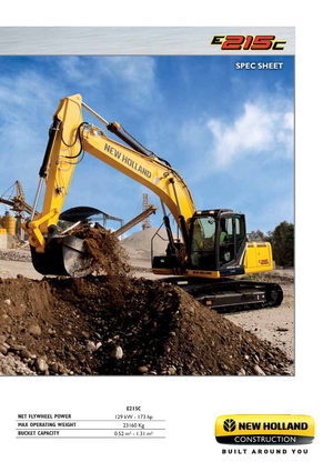 Excavatrice sur chenilles New Holland E215C LC