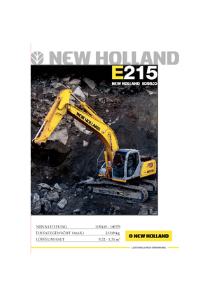 Excavatrice sur chenilles New Holland E 215
