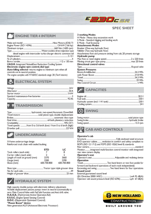 Excavatrice sur chenilles New Holland E230C SR