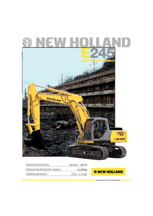 Excavatrice sur chenilles New Holland E 245