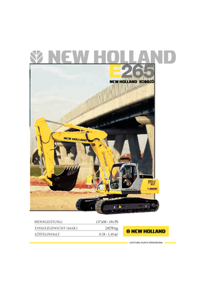 Excavatrice sur chenilles New Holland E 265