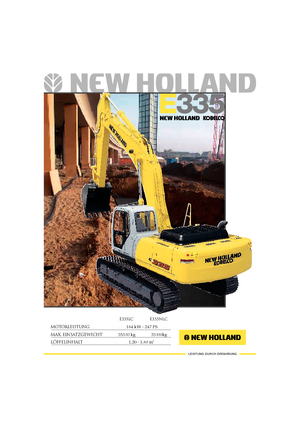 Excavatrice sur chenilles New Holland E 335