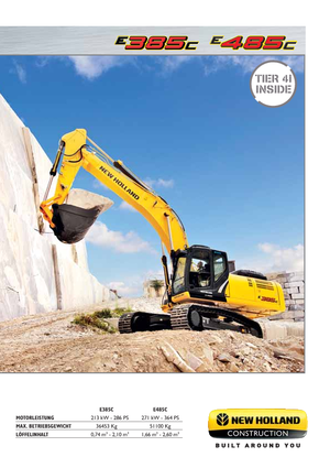 Excavatrice sur chenilles New Holland E385C LC