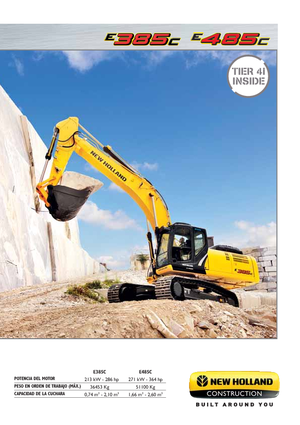 Excavatrice sur chenilles New Holland E385C LC