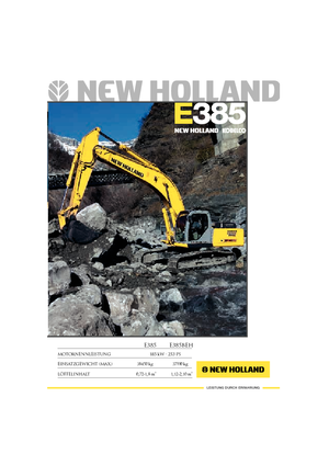 Excavatrice sur chenilles New Holland E 385