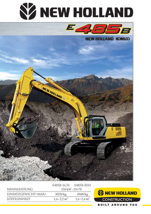 Excavatrice sur chenilles New Holland E 485 B BEH