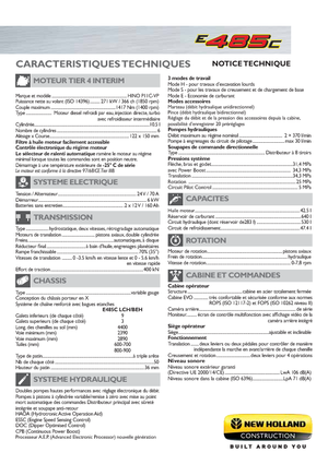 Excavatrice sur chenilles New Holland E485C LCH