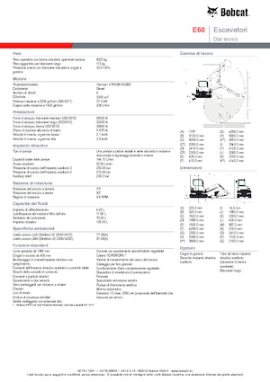 Excavatrice sur chenilles Bobcat E 60