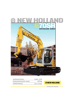 Excavatrice sur chenilles New Holland E 70 SR
