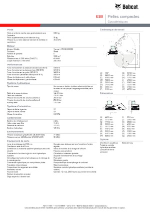 Excavatrice sur chenilles Bobcat E 80