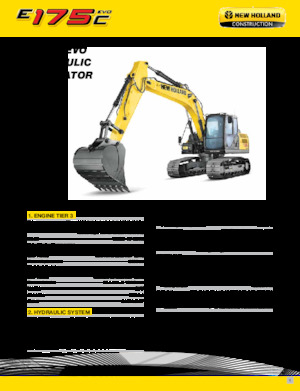Excavatrice sur chenilles New Holland E175C EVO