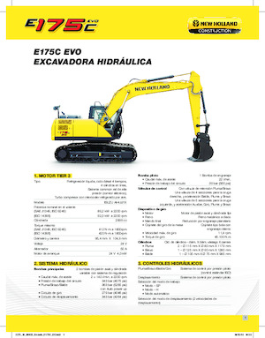 Excavatrice sur chenilles New Holland E175C EVO