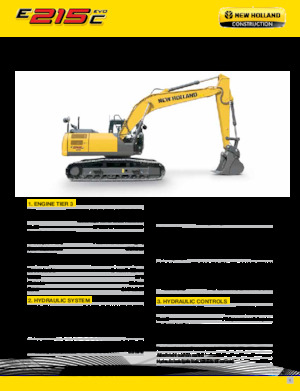 Excavatrice sur chenilles New Holland E215C EVO