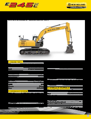 Excavatrice sur chenilles New Holland E245C EVO