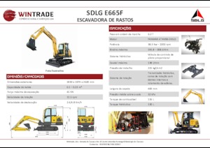 Excavatrice sur chenilles SDLG E665F
