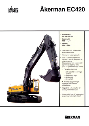 Excavatrice sur chenilles Akerman-Volvo EC 420