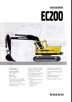 Excavatrice sur chenilles Volvo EC200
