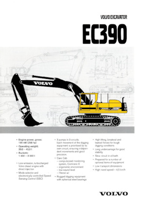 Excavatrice sur chenilles Volvo EC390