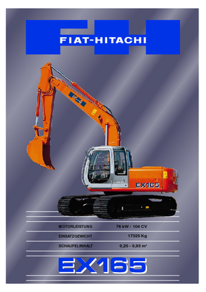 Excavatrice sur chenilles Fiat-Hitachi EX 165