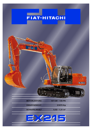 Excavatrice sur chenilles Fiat-Hitachi EX 215