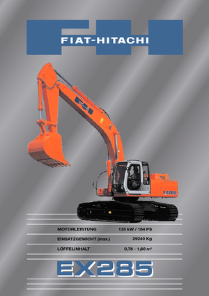 Excavatrice sur chenilles Fiat-Hitachi EX 285
