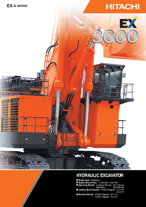Excavatrice sur chenilles Hitachi EX 3600-6