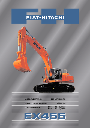 Excavatrice sur chenilles Fiat-Hitachi EX 455