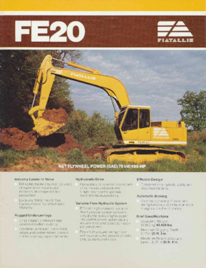 Excavatrice sur chenilles Fiatallis FE20