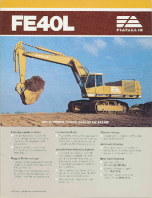 Excavatrice sur chenilles Fiatallis FE40L