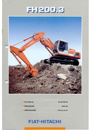 Excavatrice sur chenilles Fiat-Hitachi FH 200.3 LCM