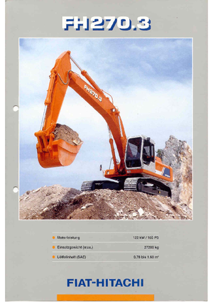 Excavatrice sur chenilles Fiat-Hitachi FH 270.3 M