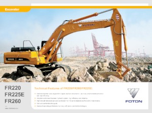 Excavatrice sur chenilles Foton Lovol FR220D