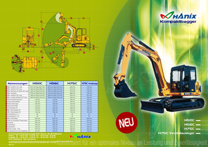 Excavatrice sur chenilles Hanix H 75 CV