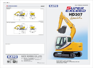 Excavatrice sur chenilles Kato HD307 Special