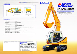 Excavatrice sur chenilles Kato HD513MRIII