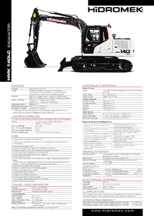 Excavatrice sur chenilles Hidromek HMK 140 LC