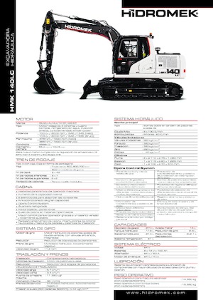 Excavatrice sur chenilles Hidromek HMK 140 LC