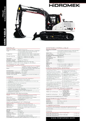 Excavatrice sur chenilles Hidromek HMK 140 LC