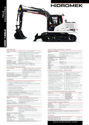 Excavatrice sur chenilles Hidromek HMK 140 LC