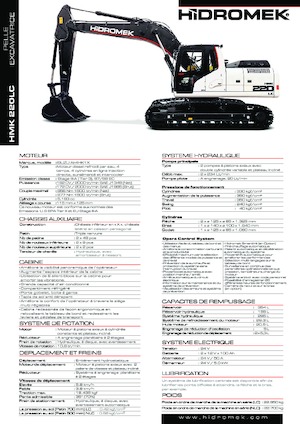 Excavatrice sur chenilles Hidromek HMK 220 LC