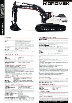 Excavatrice sur chenilles Hidromek HMK 300 LC PLUS