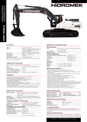 Excavatrice sur chenilles Hidromek HMK 300 LC