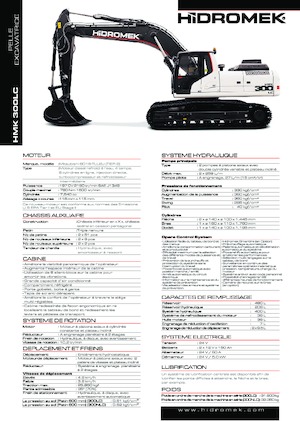 Excavatrice sur chenilles Hidromek HMK 300 LC PLUS