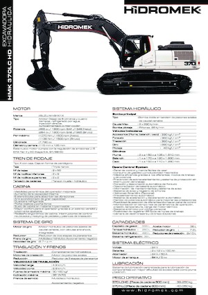 Excavatrice sur chenilles Hidromek HMK 370 LC-HD